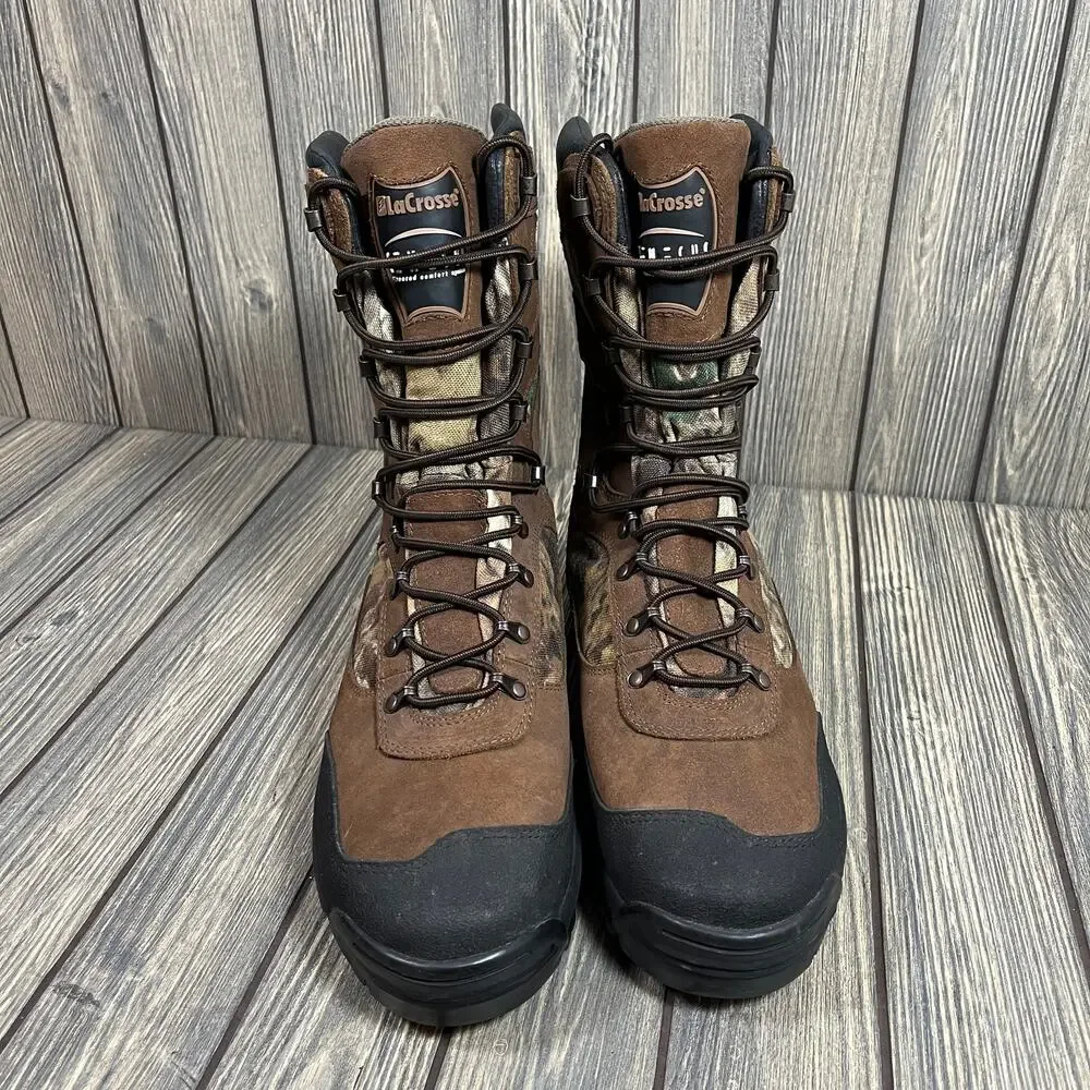 LaCrosse 4700M Hunting Boots Camo Genesys Gore Tex Men Sz 13 Leather Outdoor 11